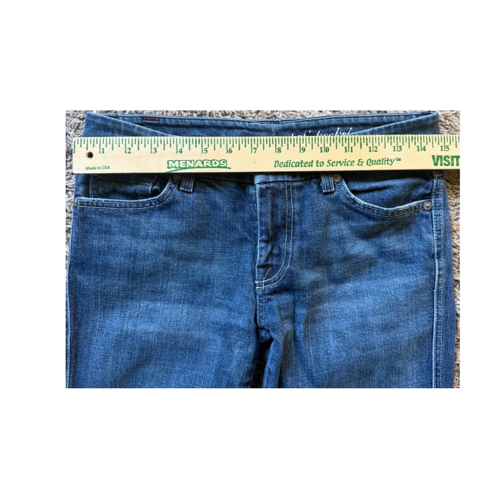 7‎ For All Mankind Flare Jeans Womens 28 Medium Wash Stretch Denim Y2K Bootcut - Picture 6 of 10